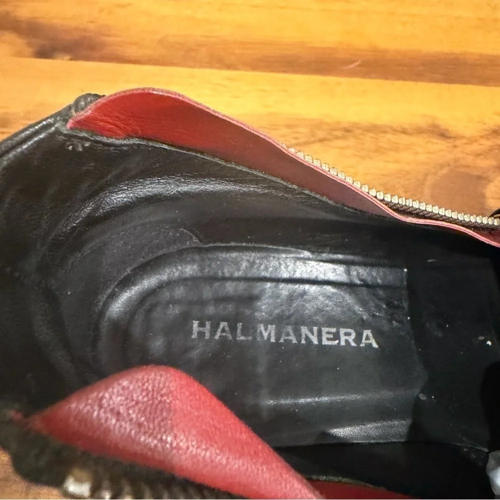 Halmanera 35mm Black Leather Ankle Boots